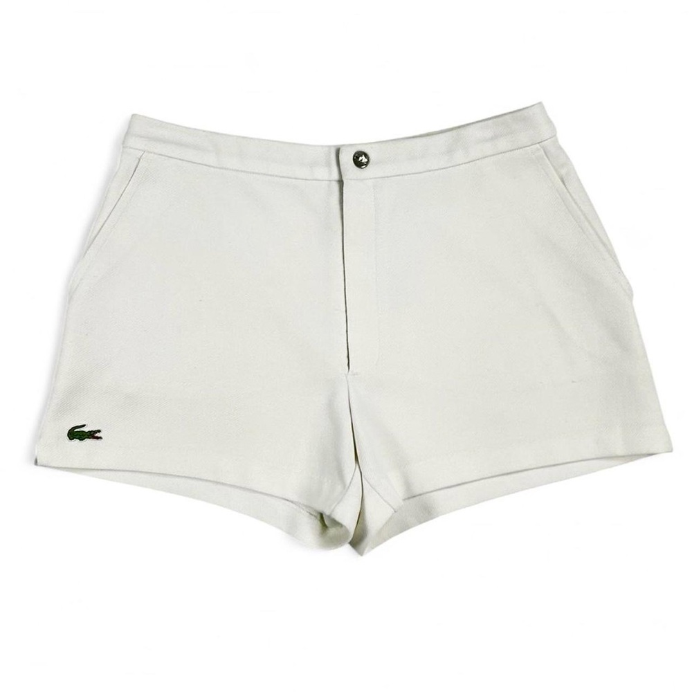 70s Lacoste Off White Micro Mini Shorts